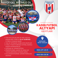 Çanakkale Dardanel Kadın Futbol Külübü Altyapı Kayıtları Başladı!